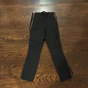 rag & bone Black Dress Pants with Gold Side Trim